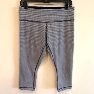 Lululemon Blue Checkered Capri Pants 10